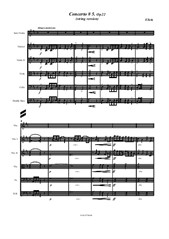 F. Seitz. Concerto No.5, for Violin solo and String orchestra